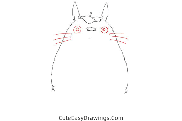 how to draw totoro from anime - www.cuteeasydrawings.com