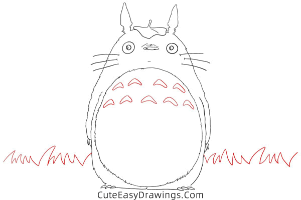 how to draw totoro from anime - www.cuteeasydrawings.com