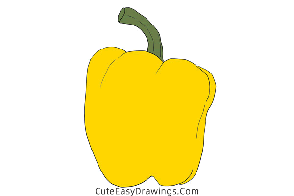 how to draw a bell pepper - www.cuteeasydrawings.com