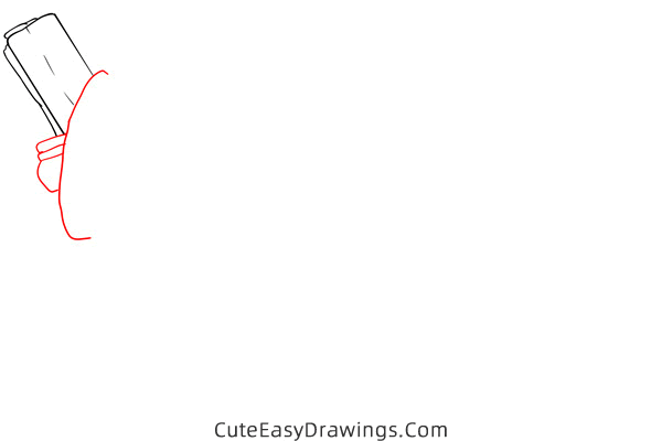 how to draw the knotted gun - www.cuteeasydrawings.com