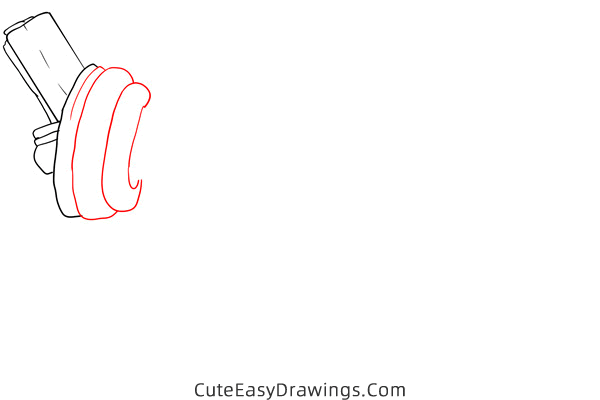 how to draw the knotted gun - www.cuteeasydrawings.com