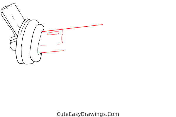 how to draw the knotted gun - www.cuteeasydrawings.com