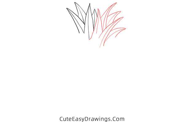 how to draw a pineapple - www.cuteeasydrawings.com