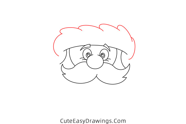 how to draw santa claus head - www.cuteeasydrawings.com