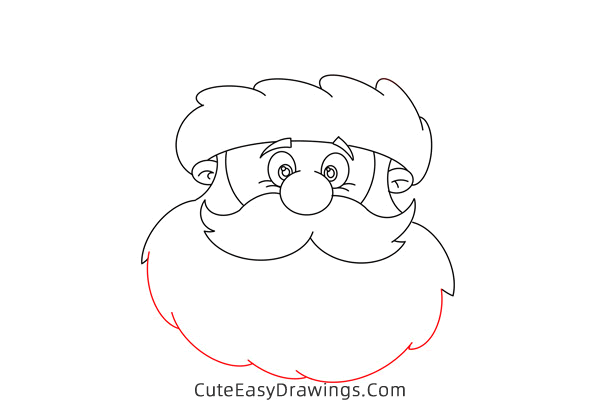 how to draw santa claus head - www.cuteeasydrawings.com