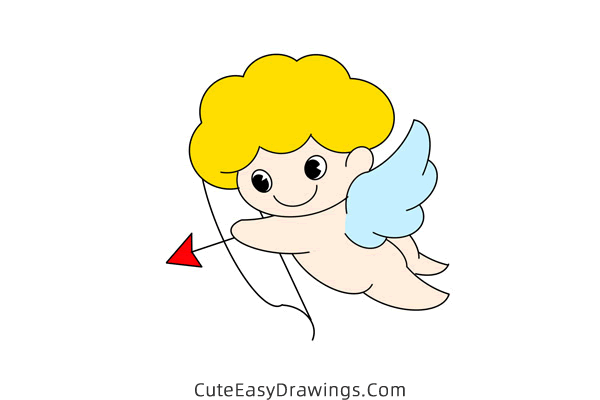 how to draw cupid easy - www.cuteeasydrawings.com