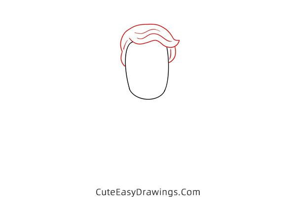 how to draw cartoon donald trump - www.cuteeasydrawings.com
