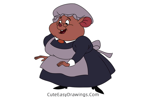 how to draw mrs judson from the great mouse detective - www.cuteeasydrawings.com