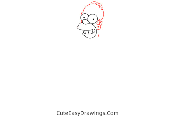 how to draw homer simpson from the simpsons - www.cuteeasydrawings.com