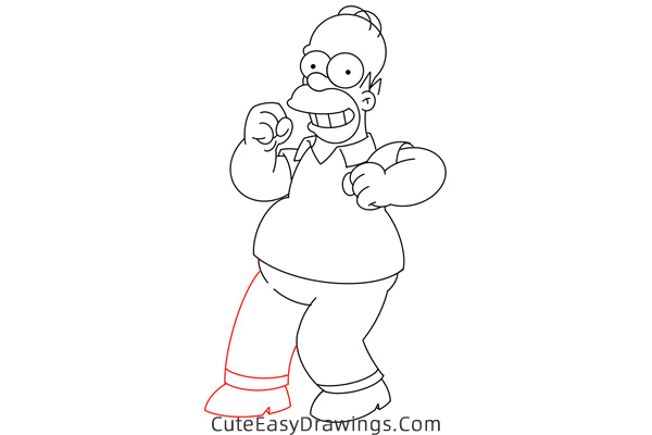 how to draw homer simpson from the simpsons - www.cuteeasydrawings.com
