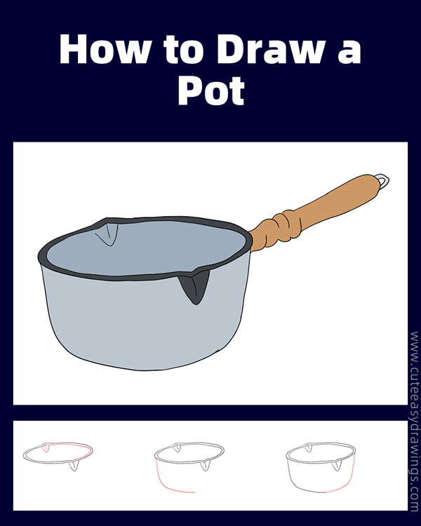how to draw a yukihira pot - www.cuteeasydrawings.com