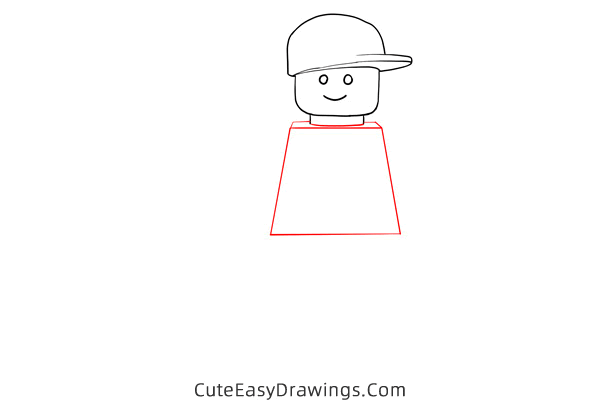 how to draw a lego person - www.cuteeasydrawings.com