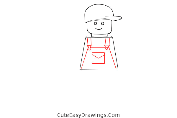 how to draw a lego person - www.cuteeasydrawings.com