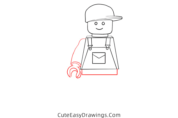 how to draw a lego person - www.cuteeasydrawings.com