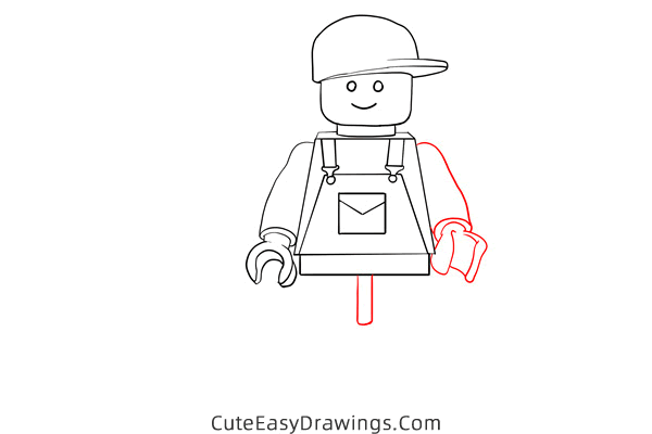 how to draw a lego person - www.cuteeasydrawings.com