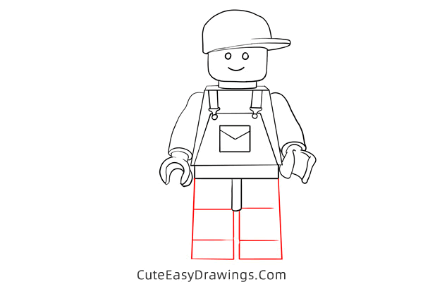 how to draw a lego person - www.cuteeasydrawings.com