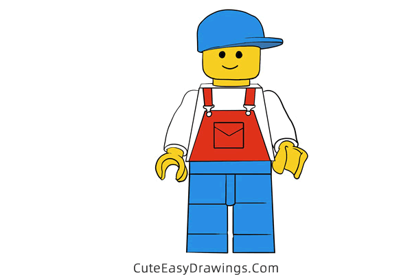 how to draw a lego person - www.cuteeasydrawings.com