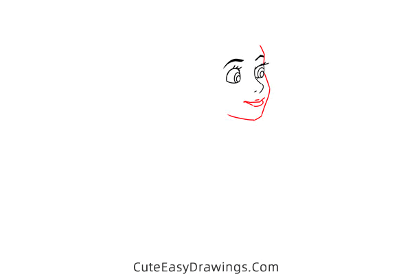how to draw eilonwy from the black cauldron - www.cuteeasydrawings.com