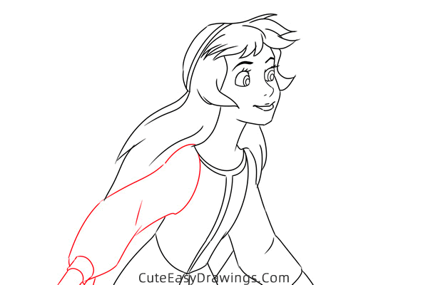 how to draw eilonwy from the black cauldron - www.cuteeasydrawings.com