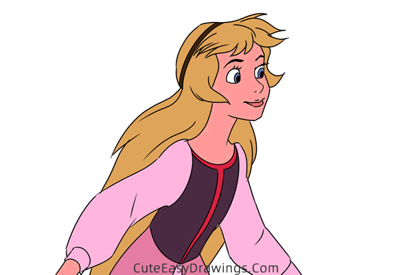 how to draw eilonwy from the black cauldron - www.cuteeasydrawings.com
