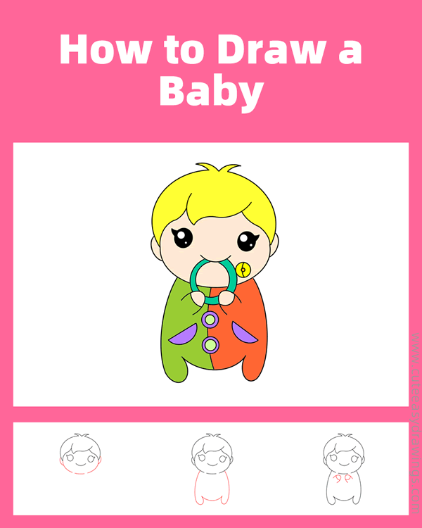 how to draw a baby easy - www.cuteeasydrawings.com