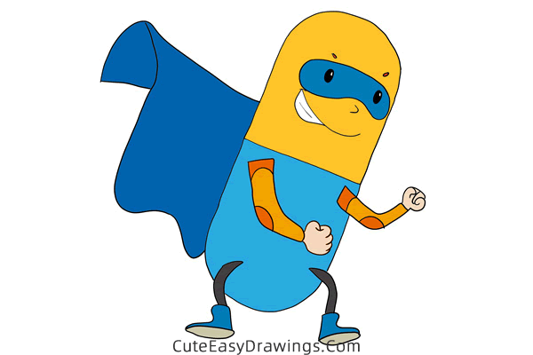 how to draw a cartoon capsule - www.cuteeasydrawings.com