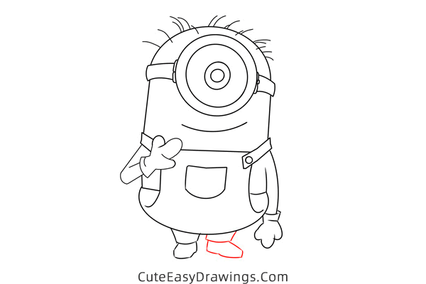 how to draw lance the minion - www.cuteeasydrawings.com