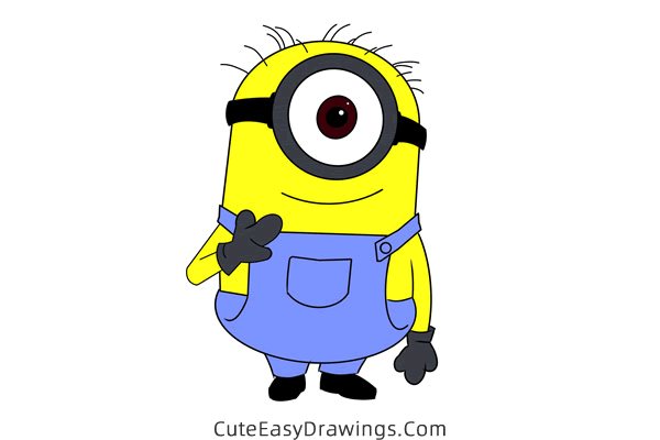 how to draw lance the minion - www.cuteeasydrawings.com