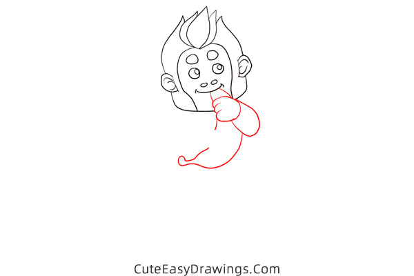 how to draw a gorilla eating a banana - www.cuteeasydrawings.com