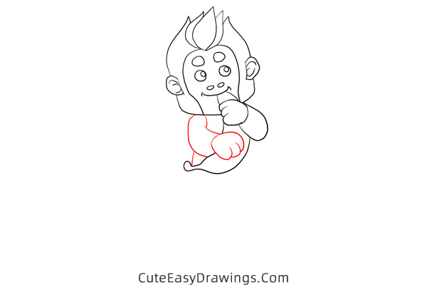 how to draw a gorilla eating a banana - www.cuteeasydrawings.com
