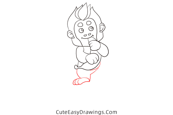 how to draw a gorilla eating a banana - www.cuteeasydrawings.com