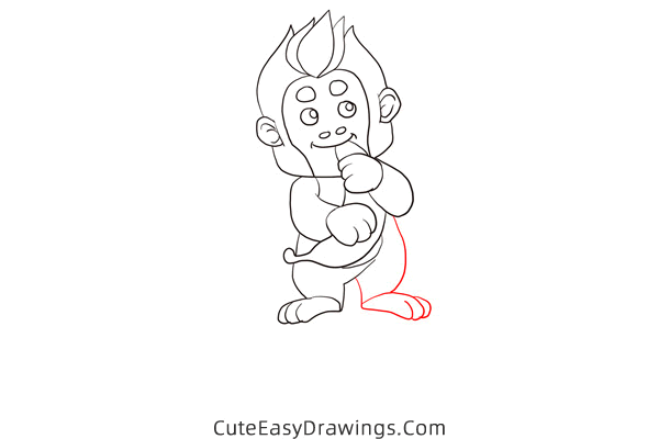 how to draw a gorilla eating a banana - www.cuteeasydrawings.com