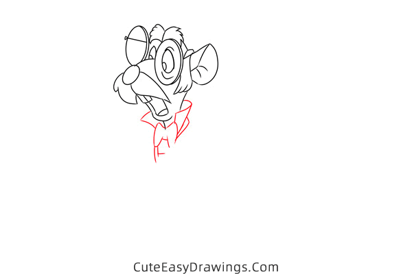 how to draw mr flaversham from the great mouse detective - www.cuteeasydrawings.com