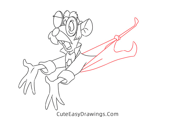 how to draw mr flaversham from the great mouse detective - www.cuteeasydrawings.com