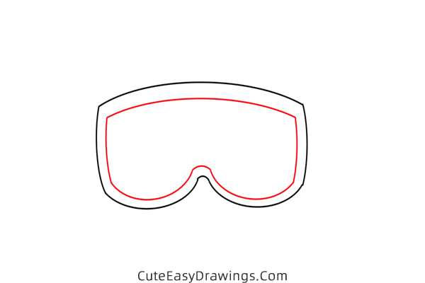 how to draw swimming goggles - www.cuteeasydrawings.com