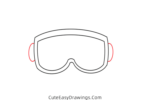 how to draw swimming goggles - www.cuteeasydrawings.com