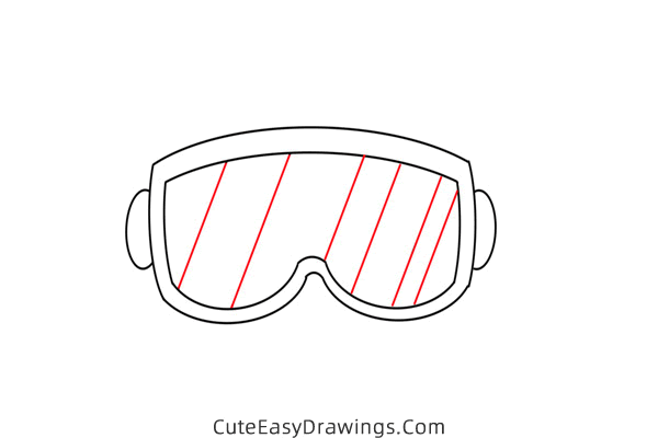 how to draw swimming goggles - www.cuteeasydrawings.com