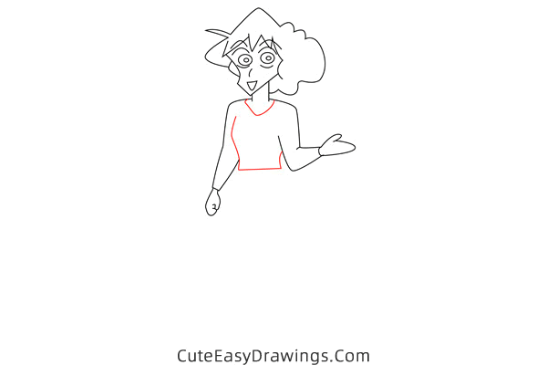 how to draw misae nohara from crayon shin chan - www.cuteeasydrawings.com