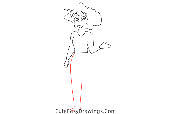 how to draw misae nohara from crayon shin chan - www.cuteeasydrawings.com