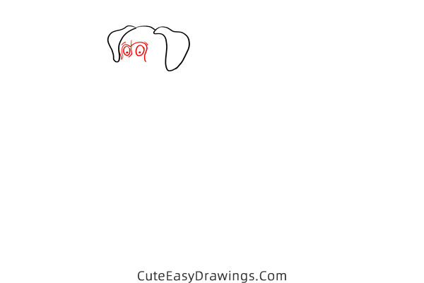 how to draw a boxer dog - www.cuteeasydrawings.com