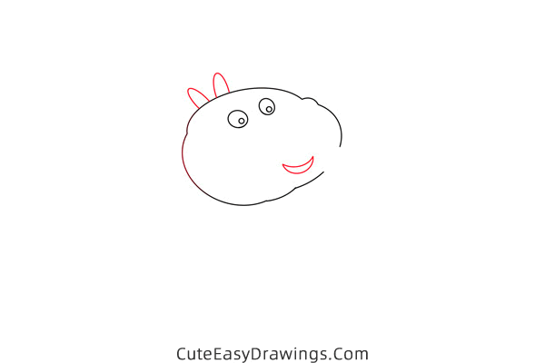 how to draw madame gazelle from peppa pig - www.cuteeasydrawings.com