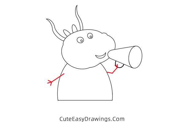 how to draw madame gazelle from peppa pig - www.cuteeasydrawings.com
