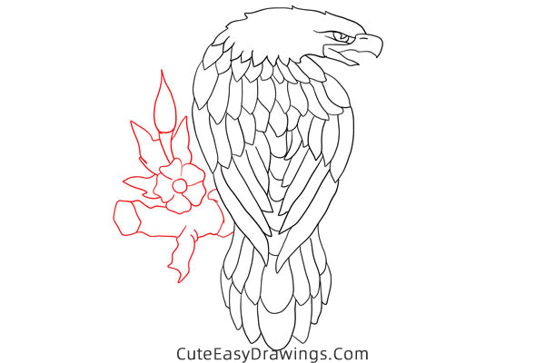 how to draw an american eagle - www.cuteeasydrawings.com