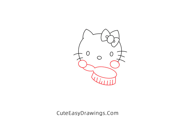 how to draw hello kitty bathing - www.cuteeasydrawings.com