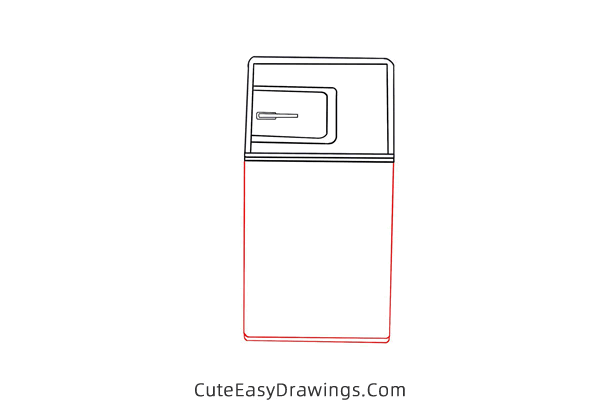 how to draw a refrigerator - www.cuteeasydrawings.com