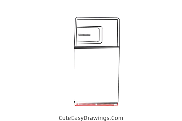 how to draw a refrigerator - www.cuteeasydrawings.com