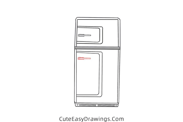 how to draw a refrigerator - www.cuteeasydrawings.com
