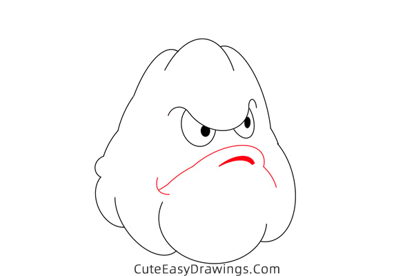 how to draw squash from plants vs zombies - www.cuteeasydrawings.com