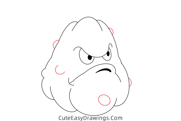 how to draw squash from plants vs zombies - www.cuteeasydrawings.com