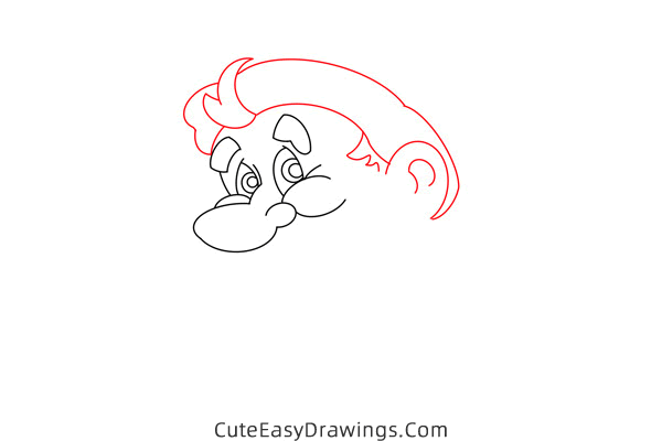 how to draw santa claus profile - www.cuteeasydrawings.com